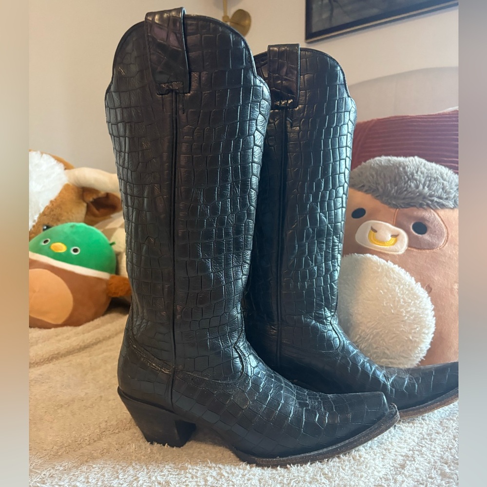 Idyllwind Black Faux Python Boots